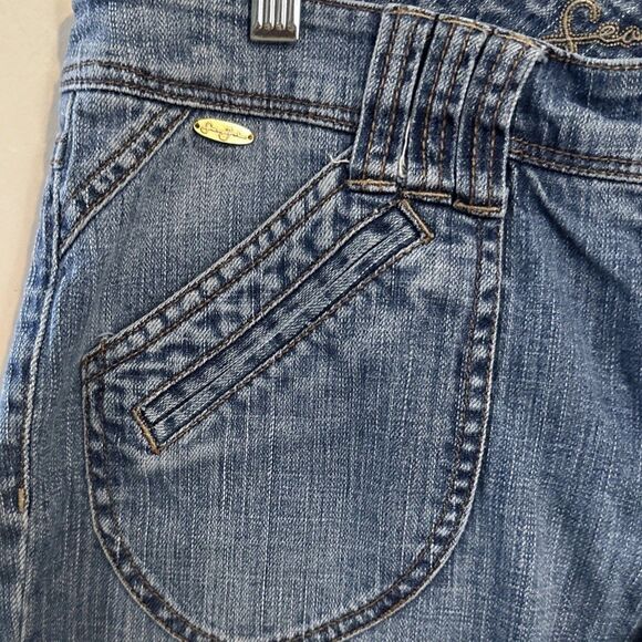 Sean John Womens Jeans Size 11 Blue Cotton Denim High Rise Y2K Relaxed Straight - Picture 3 of 7